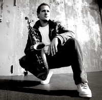 Fredrik Kronkvist - alto saxophonist in Un-x-pected Quartet  Photo: Anders Persson